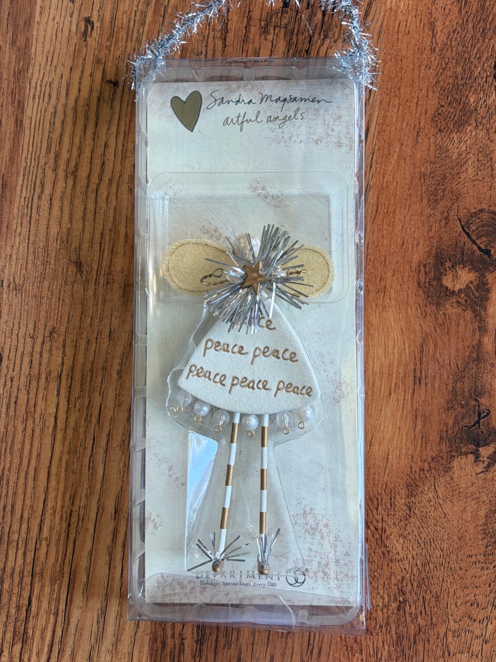Gold and Silver Peace Angel by Sandra Magsamen NWT